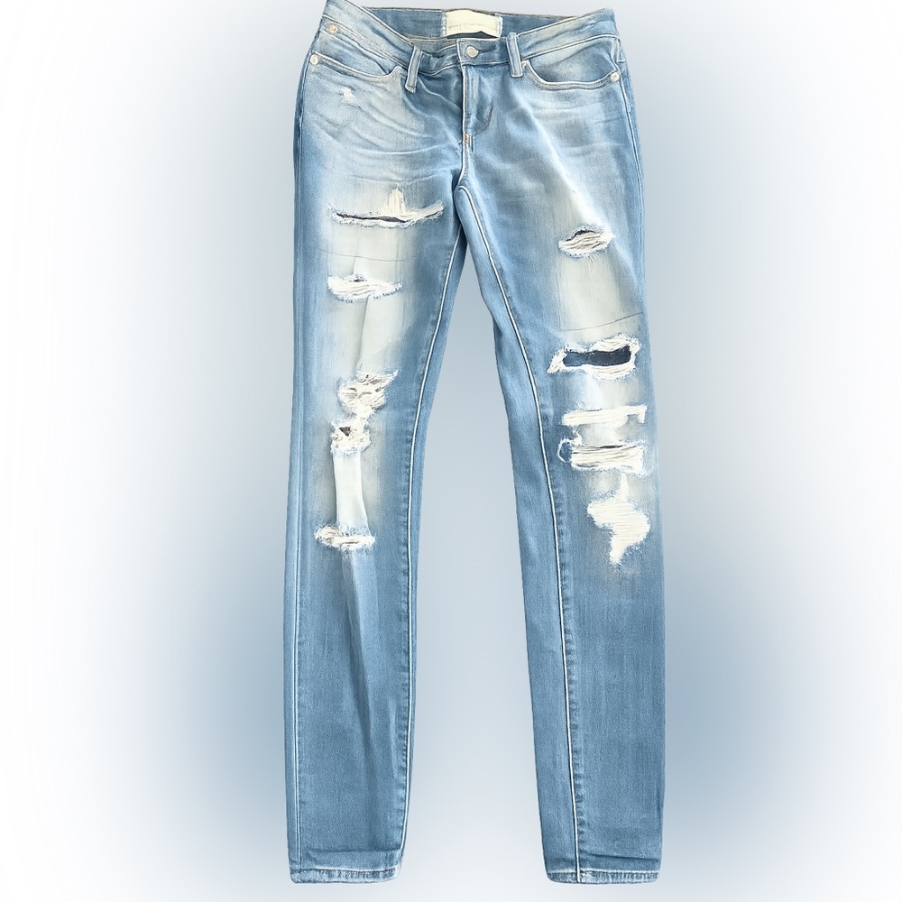 Paper Denim & Cloth Light Blue Distressed Skinny Jeans